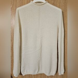 Black Goat Cashmere Elegant Cream Ivory Ecru Women's Sweater Top Size S -   M